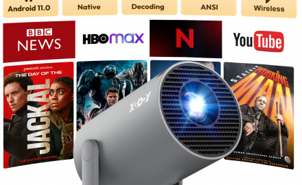 Mini projecteur Android WiFi6 XGODY Gimbal 3Mini projecteur